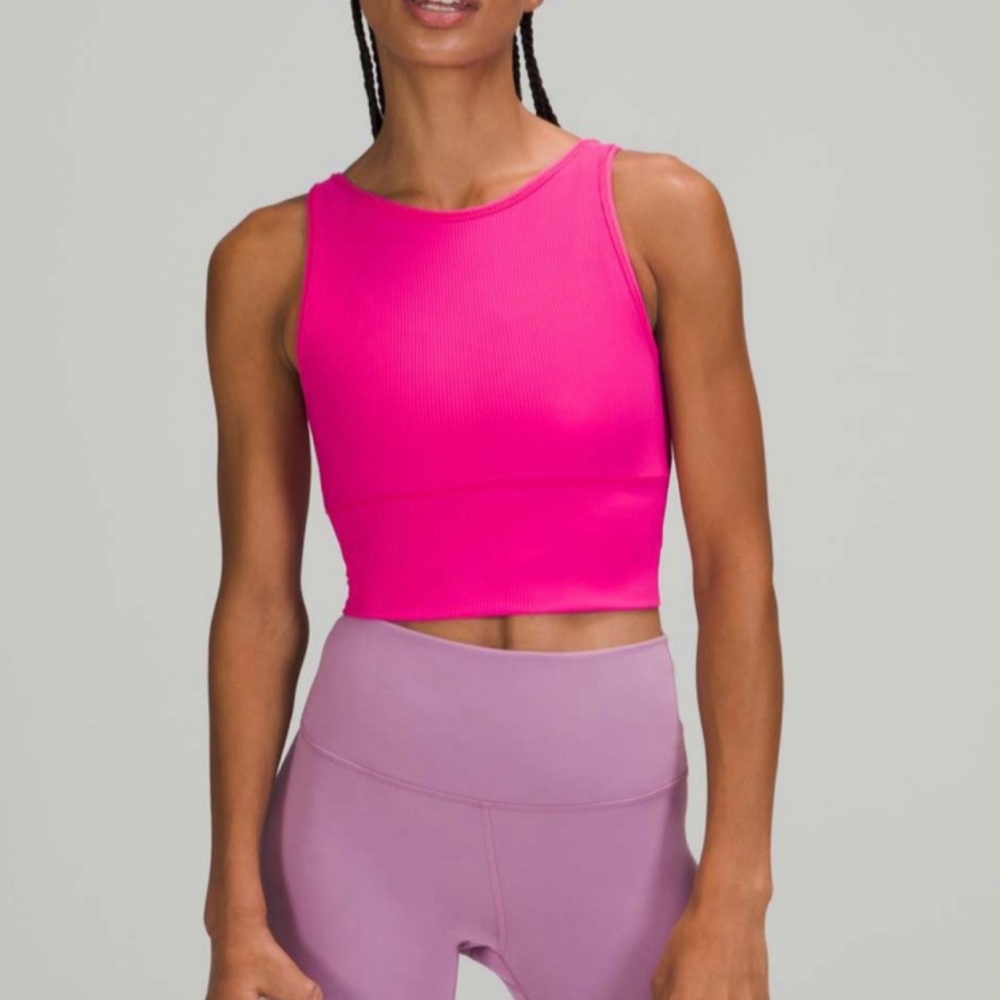 Lululemon Power Pivot Tank Rib Sonic Pink